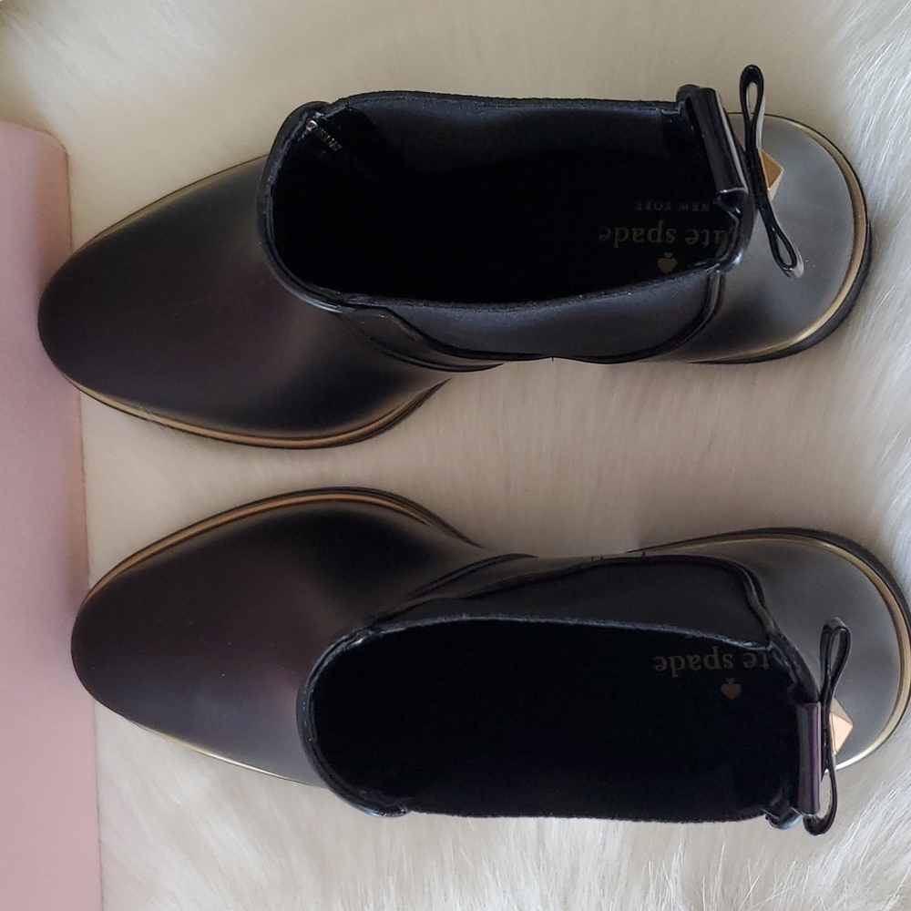 Katespade Carry Over Rainbootie Star Black Size 8B - Picture 9 of 9